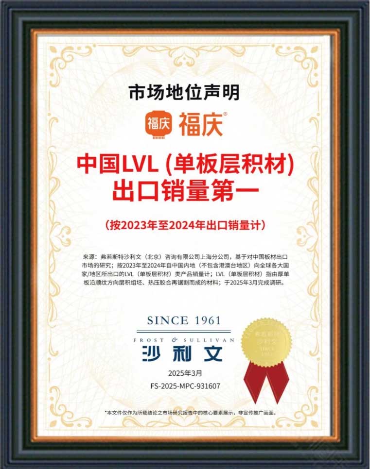 Fuqing LVL Market Leadership Statement